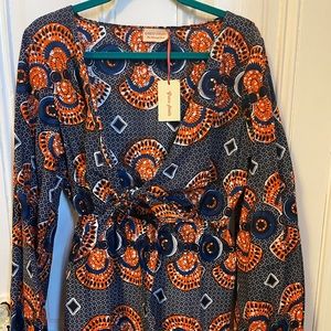 Grassfields African Print Romper NWT